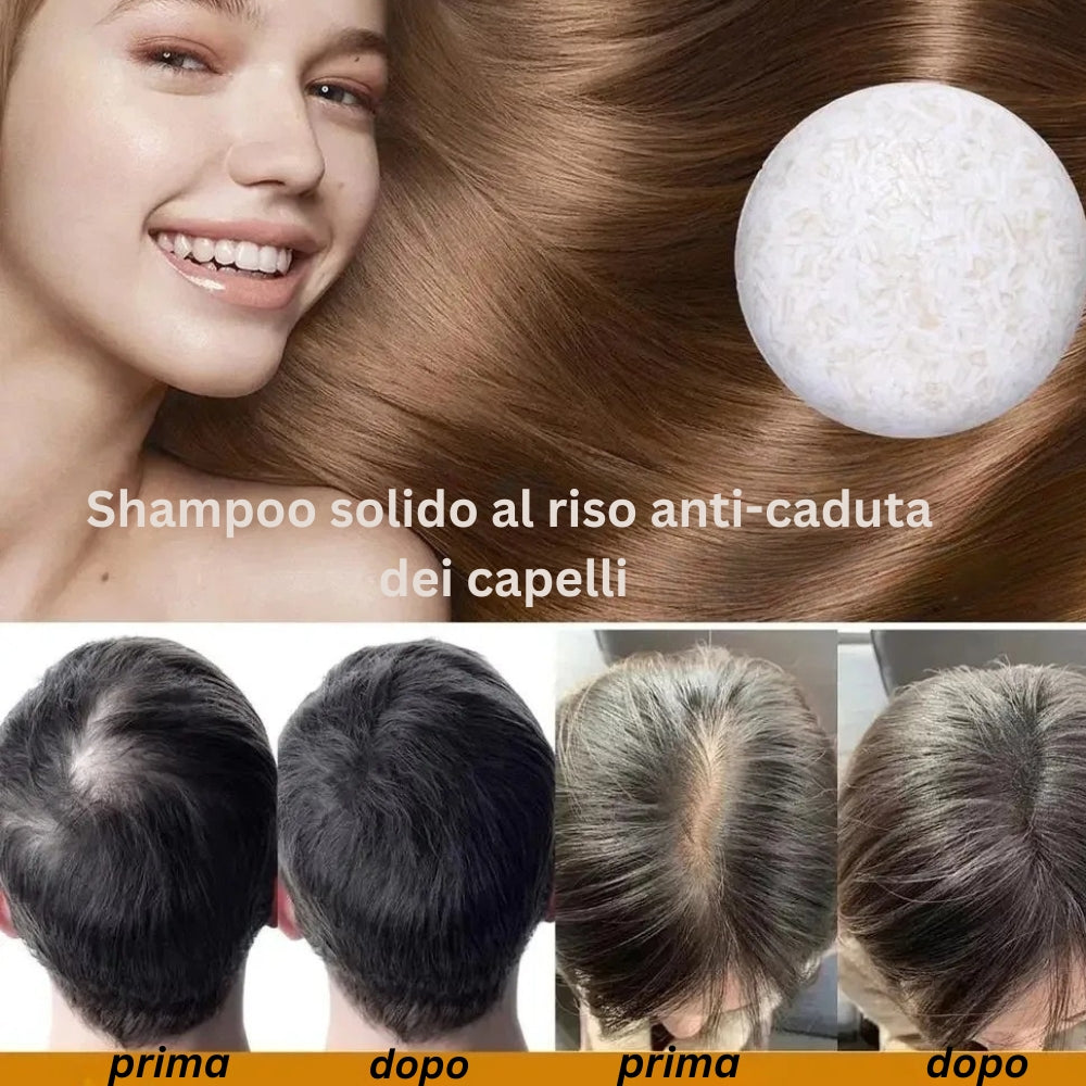 SilkyRice ™ - Sapone solido al riso anti-caduta dei cappelli