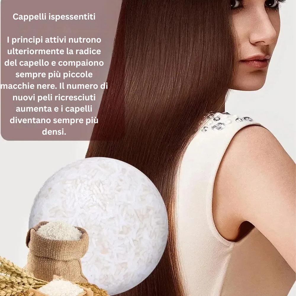 SilkyRice ™ - Sapone solido al riso anti-caduta dei cappelli